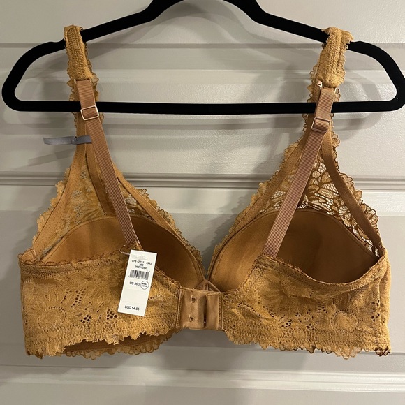 NWT Aerie Real Power Wireless Push Up Sunflower Lace Bra 36D - Picture 2 of 7
